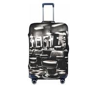HJLUUFT Housse de bagage élégante de style monochrome - Protégez et personnalisez votre valise avec une housse approuvée par la TSA, housses de valise pour bagages, blanc, Medium