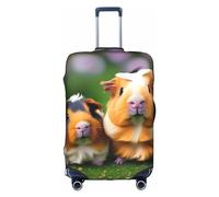 HJLUUFT Housse de bagage élégante en forme de cochons d'Inde - Protégez et personnalisez votre valise avec une housse approuvée par la TSA, blanc, X-Large
