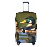 HJLUUFT Housse de protection pour bagages avec deux canards colverts - Protection de valise approuvée par la TSA, design personnalisé pour une identification facile, blanc, Medium