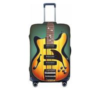HJLUUFT Housse de protection pour valise de voyage avec impression de guitare, basse, instruments de musique - Housse de protection lavable anti-rayures, Noir , XL