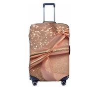 HJLUUFT Housse de protection pour valise, housse de protection lavable et anti-rayures à paillettes or rose, Noir , S