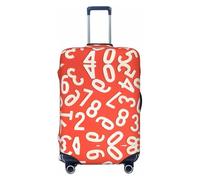 HJLUUFT Housse de protection pour valise, housse de protection lavable et anti-rayures Motif chiffres Arts, Noir , XL