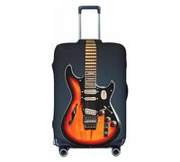 HJLUUFT Housse de protection pour valise, housse de protection lavable et anti-rayures Motif guitares électriques Orange, Noir , M