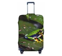 HJLUUFT Housse de protection pour valise, lavable, anti-rayures, motif grenouilles d'arbre de la paix, Noir , XL
