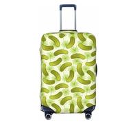 HJLUUFT Housse de protection pour valise, lavable, anti-rayures, motif sushi aneth cornichons, Noir , M