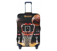 HJLUUFT Housse de protection pour valise, motif basket-ball, lavable, anti-rayures, Noir , XL