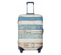 HJLUUFT Housse de protection pour valises de voyage avec impression sur planche en bois, lavable, anti-rayures, Noir , XL