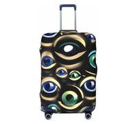 HJLUUFT Housse de protection pour valises de voyage Motif yeux maléfiques Lavable Anti-rayures, Noir , XL