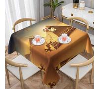 HJLUUFT Nappe égyptienne en polyester de qualité supérieure, motif pyramide dans le désert, imperméable, douce et infroissable pour les occasions