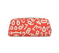 HJLUUFT Numbers Arts Trousse à crayons en cuir semi-ronde pour voyage et maquillage Idéal pour ranger les crayons et le maquillage