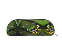 HJLUUFT Peace Tree Frogs Sac de rangement semi-circulaire - Trousse élégante et légère pour le bureau, la vie et les voyages