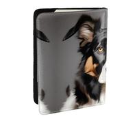 HJLUUFT Portefeuille de passeport en cuir imprimé race de chien pour homme et femme, étui pour passeport de voyage pour la famille, Noir , Taille unique