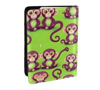 HJLUUFT Portefeuille de passeport en cuir imprimé singe pour homme et femme, étui de passeport de voyage pour la famille, Noir , Taille unique