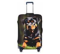 HJLUUFT Rottweiler Housse de protection pour valise de voyage lavable et anti-rayures, Noir , M