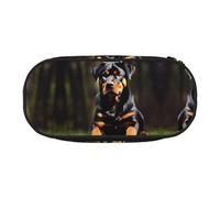 HJLUUFT Rottweiler Trousse à crayons simple et robuste avec impression papier peint multifonction