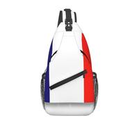 HJLUUFT Sac à bandoulière Foldie avec drapeau français - Sacs à bandoulière antivol et petits sacs à bandoulière pour homme et femme, noir, Taille unique