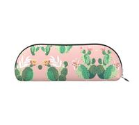 HJLUUFT Sac de rangement semi-circulaire cactus tropical - Trousse élégante et légère pour le bureau, la vie et les voyages
