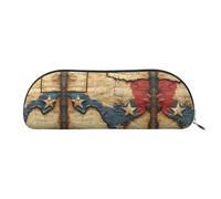 HJLUUFT Sac de rangement semi-circulaire Map of Texas - Trousse élégante et légère pour le bureau, la vie et les voyages