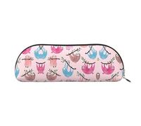 HJLUUFT Sac de rangement semi-circulaire Naughty Sloth - Trousse élégante et légère pour le bureau, la vie et les voyages