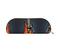 HJLUUFT Sac de rangement semi-circulaire orange pour guitares électriques - Trousse élégante et légère pour le bureau, la vie et les voyages