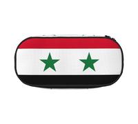 HJLUUFT Trousse à crayons avec drapeau de la République arabe syrienne - Simple et robuste - Multifonctionnel - Organisateur de papeterie de bureau