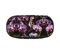 HJLUUFT Trousse à crayons avec impression orchidées violettes - Simple et robuste - Multifonctionnel - Organiseur de papeterie de bureau