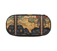 HJLUUFT Trousse à crayons avec imprimé carte du Texas - Pour bureau, université, école, usage quotidien, Noir/blanc, One Size, Mignon