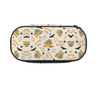 HJLUUFT Trousse à crayons avec imprimé citrouille et hibou d'Halloween - Simple et robuste - Multifonctionnel - Organiseur de papeterie de bureau