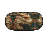 HJLUUFT Trousse à crayons avec imprimé dragon doré - Pour le bureau, l'université, l'école, le quotidien