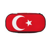 HJLUUFT Trousse à crayons avec imprimé drapeau de la Turquie - Simple et robuste - Multifonctionnel - Organiseur de papeterie de bureau