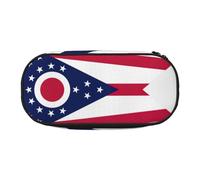HJLUUFT Trousse à crayons avec imprimé drapeau de l'État de l'Ohio - Pour le bureau, l'université, l'école, un usage quotidien