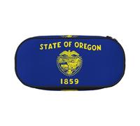 HJLUUFT Trousse à crayons avec imprimé drapeau de l'État de l'Oregon - Pour le bureau, l'université, l'école - Utilisation quotidienne