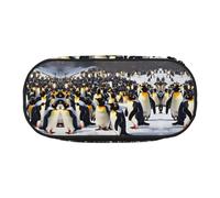 HJLUUFT Trousse à crayons avec imprimé pingouins heureux pour le bureau, l'université, l'école, un usage quotidien