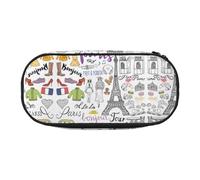 HJLUUFT Trousse à crayons avec imprimé Tour Eiffel de Paris - Pour bureau, université, école, usage quotidien