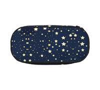 HJLUUFT Trousse à crayons bleu marine avec imprimé ciel et étoiles - Simple et robuste - Multifonctionnel - Organiseur de papeterie de bureau