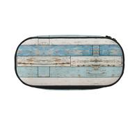 HJLUUFT Trousse à crayons en bois avec imprimé vieux tableau en bois, trousse à crayons pour bureau, université, école, usage quotidien