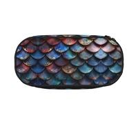 HJLUUFT Trousse à crayons géante avec imprimé écailles de dragon pour bureau, université, école, usage quotidien