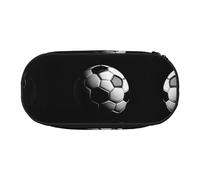 HJLUUFT Trousse à crayons « I Like Football » pour bureau, université, école, usage quotidien, Noir , Taglia Unica, mignon