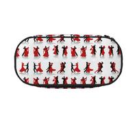 HJLUUFT Trousse à crayons simple et robuste avec impression de danse de salon - Multifonctionnel - Organiseur de papeterie de bureau