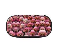 HJLUUFT Trousse à crayons simple et robuste avec imprimé caniches et caniches