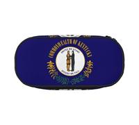 HJLUUFT Trousse à crayons simple et robuste avec imprimé drapeau de l'État du Kentucky - Multifonctionnel - Organiseur de papeterie de bureau