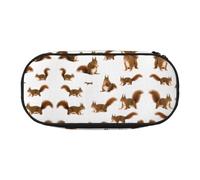 HJLUUFT Trousse à crayons simple et robuste avec imprimé écureuil - Multifonctionnel - Organiseur de papeterie de bureau