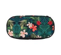 HJLUUFT Trousse à crayons simple et robuste avec imprimé hawaïen - Multifonctionnel - Organiseur de papeterie de bureau