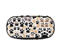 HJLUUFT Trousse à crayons simple et robuste avec motif empreintes de pattes de chien