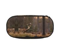 HJLUUFT Trousse de maquillage avec fermeture éclair Motif chasse cerf