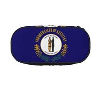 HJLUUFT Trousse de maquillage avec fermeture éclair Motif drapeau de l'État du Kentucky