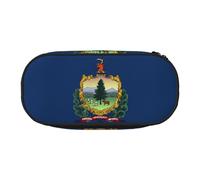 HJLUUFT Trousse de maquillage avec fermeture éclair Motif drapeau de l'État du Vermont