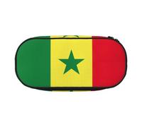 HJLUUFT Trousse de maquillage avec fermeture éclair Motif drapeau du Sénégal