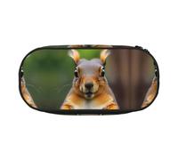 HJLUUFT Trousse de maquillage avec fermeture éclair Motif écureuil amusant