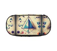 HJLUUFT Trousse de maquillage avec fermeture éclair Motif géométrique geek calculus, noir, One Size, Mignon